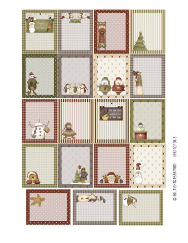 Monthly Planner Stickers Country Christmas Holiday Full Box Sampler 1 Planner Labels Fits Erin Condren Life Planner