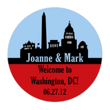 Washington DC Skyline Personalized Sticker Wedding Stickers - INKtropolis