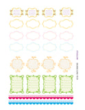 Monthly Planner Stickers Specialty Fancy Frame 1/2 and Full Boxes Plus Stickers Planner Labels Compatible with Erin Condren Vertical Life Planner planner sticker - INKtropolis
