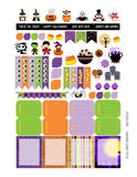 Halloween Sampler Monthly Planner Stickers Labels Compatible with Erin Condren Vertical Life Planner planner sticker - INKtropolis
