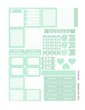 Monthly Planner Stickers Mint Heart Sampler Planner Labels Fits Erin Condren Life Planner planner sticker - INKtropolis