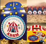 Circus Tent Personalized Sticker Birthday Stickers - INKtropolis