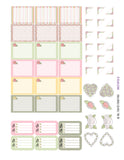 Monthly Planner Stickers Cottage Chic Vintage Roses Half Boxes Plus Planner Labels Fits Erin Condren Life Planner planner sticker - INKtropolis