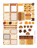 Autumn Fall Harvest Sampler 1 Weekly Planner Stickers Labels Compatible with Erin Condren Vertical Life Planner planner sticker - INKtropolis