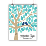Wedding Tree Guest Book Alternative Poster, Print, Framed or Canvas - Wedding Tree - 50 Signatures wedding guest book alternative - INKtropolis
