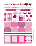 Valentines Day Sampler Monthly Planner Stickers Labels Compatible with Erin Condren Vertical Life Planner planner sticker - INKtropolis