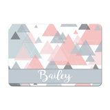 Personalized Pet Food Placemat - Abstract Triangles