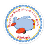 Jumbo Airplane Personalized Sticker Birthday Stickers - INKtropolis