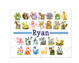 Personalized Animal Alphabet Jigsaw Puzzle