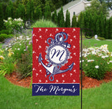 Personalized Garden Flag - Nautical Anchor