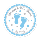 Baby Feet Personalized Sticker Baby Shower Stickers - INKtropolis