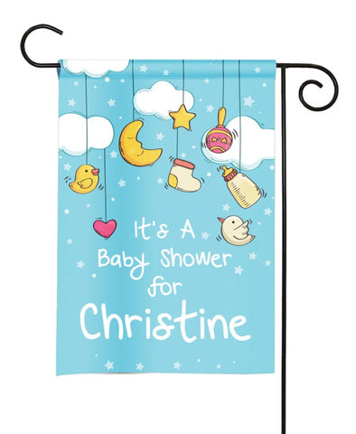 Personalized Baby Shower Party Flag - Baby Announcement - Baby Toys