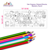 Back To School Coloring Banner, Poster, Paper Table Cover