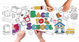 Back To School Coloring Banner, Poster, Paper Table Cover