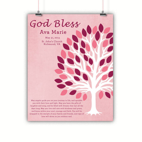 Girls Baptism Gift, Christening, Communion Wall Art