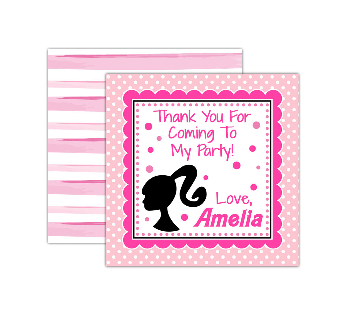 personalized-barbie-doll-birthday-favor-tags-inktropolis for Free Printable Barbie Thank You Tags Personalized Barbie Doll Birthday Favor Tags – INKtropolis for Free Printable Barbie Thank You Tags