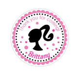 Barbie Personalized Sticker Birthday Stickers - INKtropolis