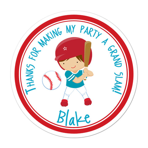 Baseball Player Personalized Sticker