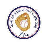 Baseball Personalized Sticker Birthday Stickers - INKtropolis