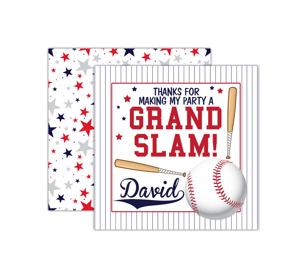 Personalized Baseball Birthday Favor Tags