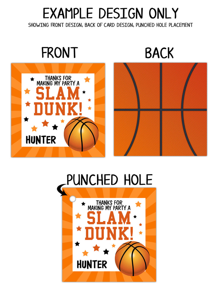 Personalized Basketball Birthday Favor Tags – INKtropolis for Free Printable Basketball Gift Tags