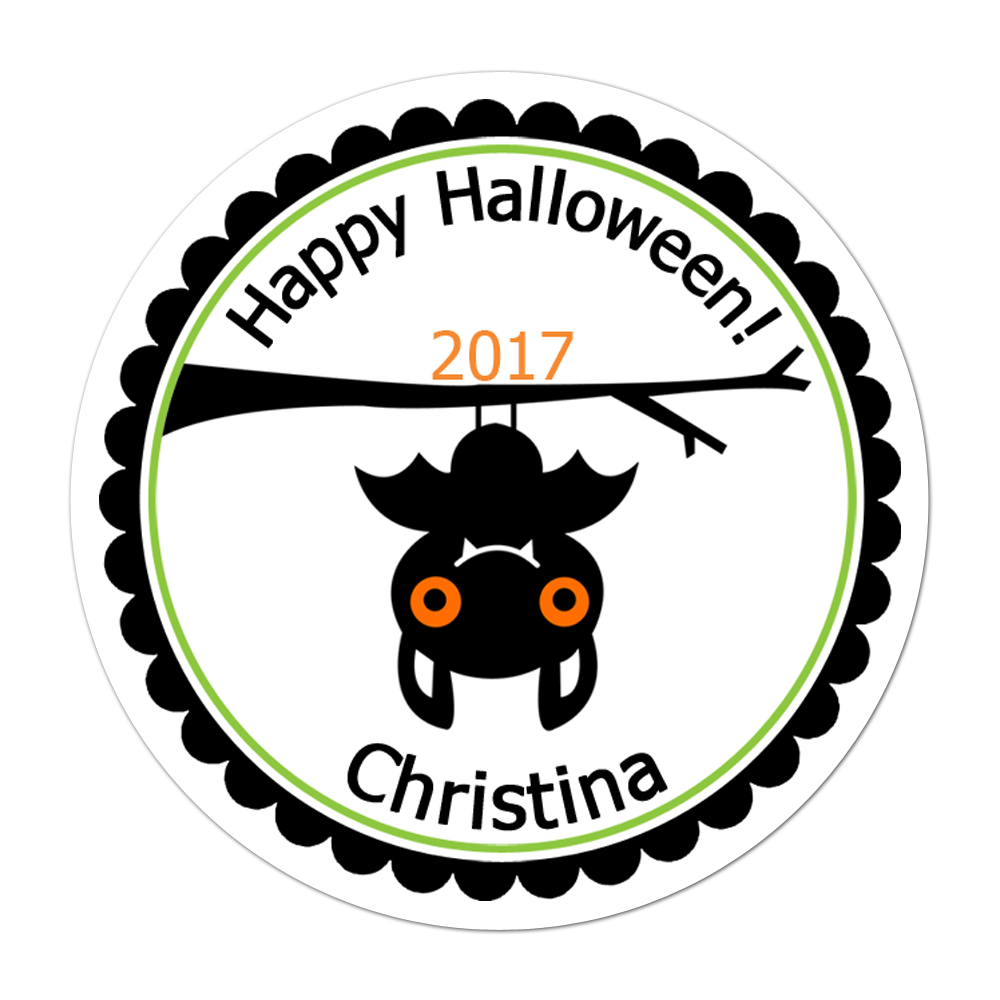 Bat Personalized Sticker Halloween Stickers - INKtropolis