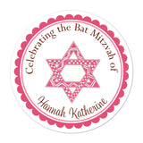 Bat Mitzvah Personalized Sticker Birthday Stickers - INKtropolis