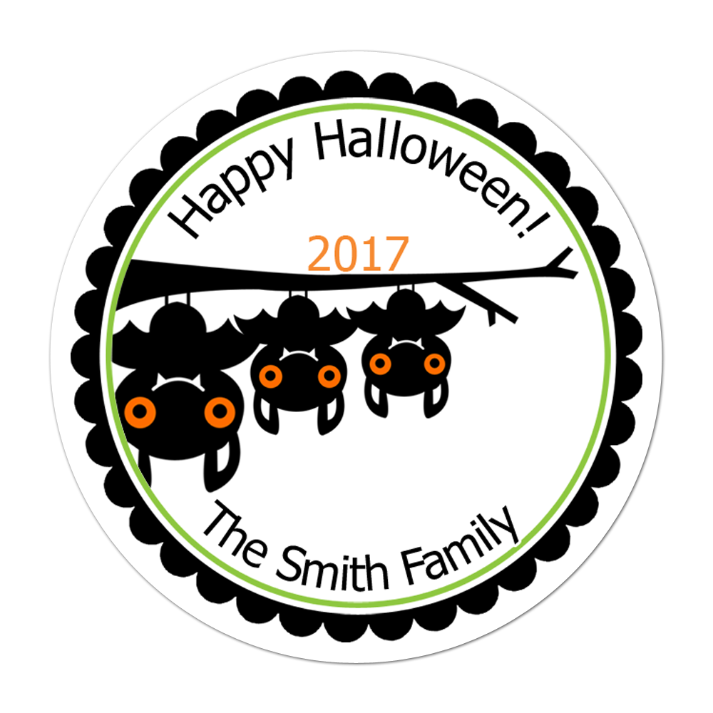 Bat Family Personalized Sticker Halloween Stickers - INKtropolis