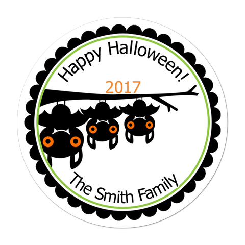 Bat Family Personalized Halloween Sticker