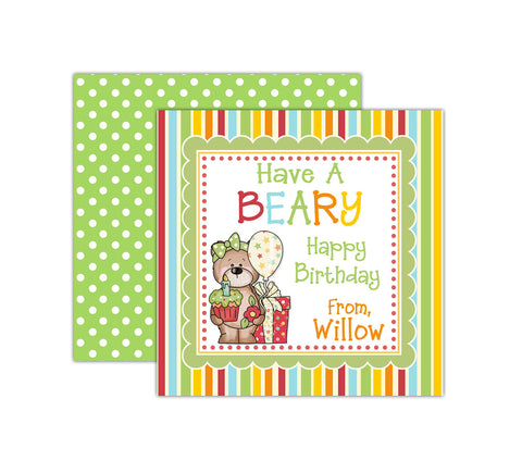 Personalized Beary Special Birthday Gift Tags
