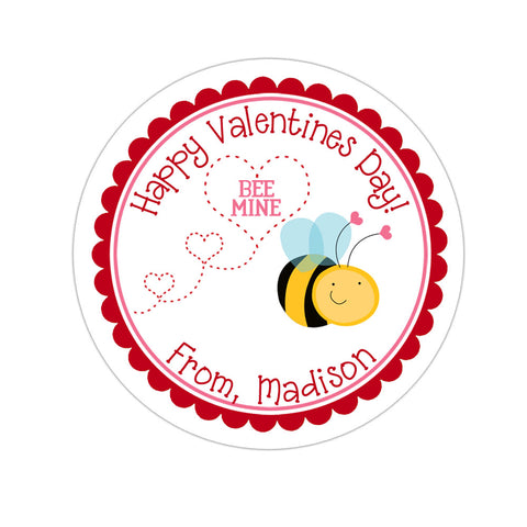 Bumblebee Personalized Valentines Day Sticker