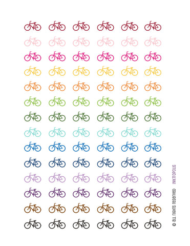 Monthly Planner Stickers Rainbow Bikes Stickers Planner Labels Compatible with Erin Condren Vertical Life Planner