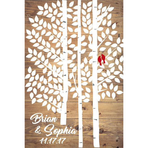 Wedding Guest Book Alternative - Birch Tree