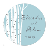 Birch Tree Personalized Sticker Wedding Stickers - INKtropolis