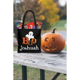 Personalized Halloween Trick Or Treat Bag, Kids Halloween Tote Bag - Boo Ghost