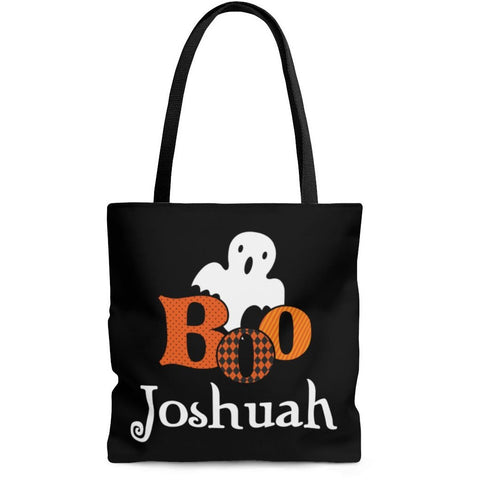 Personalized Halloween Trick Or Treat Bag, Kids Halloween Tote Bag - Boo Ghost