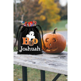 Personalized Halloween Trick Or Treat Bag, Kids Drawstring Bag - Boo Ghost