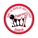 Retro Bowling Personalized Sticker Birthday Stickers - INKtropolis