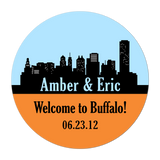 Welcome To Buffalo Skyline Personalized Sticker Wedding Stickers - INKtropolis