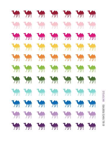 Monthly Planner Stickers Rainbow Camel Hump Day Stickers Planner Labels Compatible with Erin Condren Life Planner - 77 Stickers