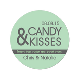 Candy and Kisses Personalized Sticker Wedding Stickers - INKtropolis