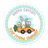 Carrot Car Easter Bunny Personalized Easter Sticker