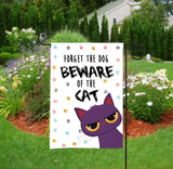 Personalized Garden Flag - Beware Of The Cat - Funny Flag
