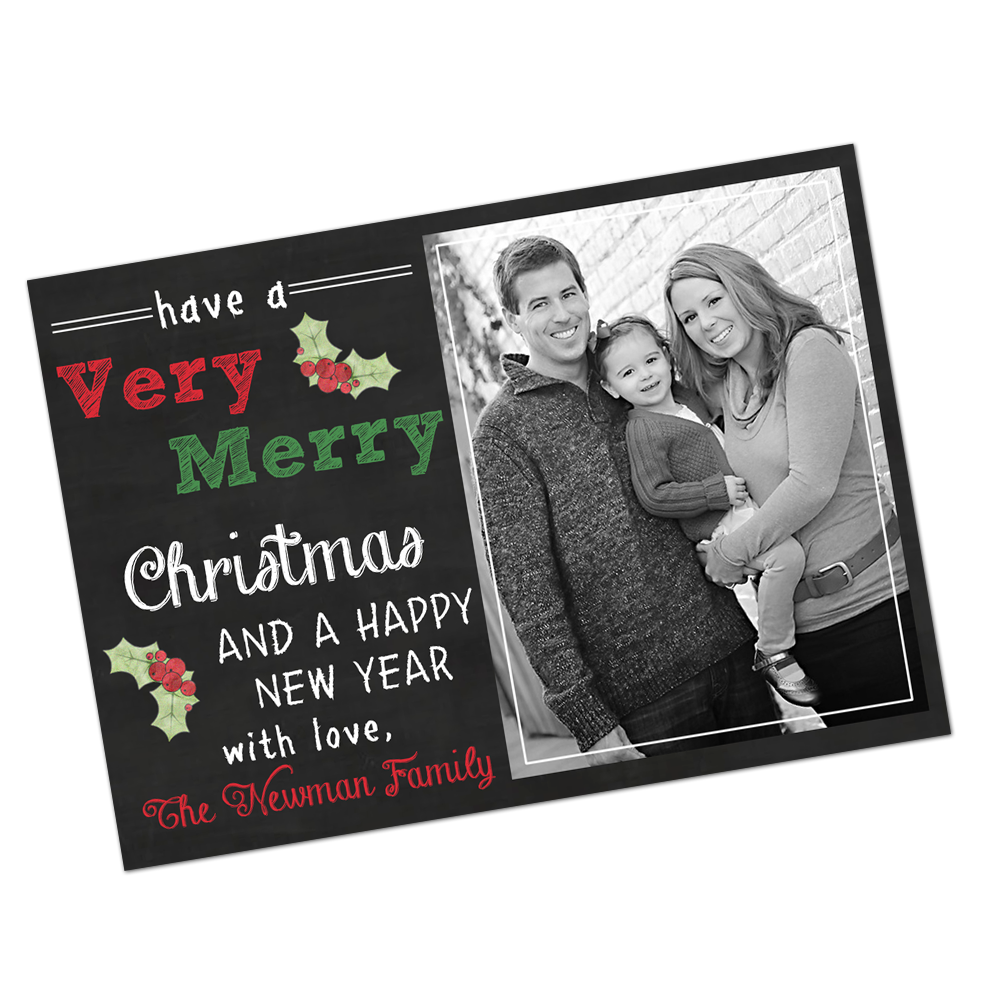 Chalkboard Style Holiday Digital Invitation Digital Invitations - INKtropolis