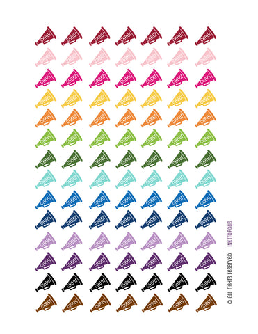 Monthly Planner Stickers Rainbow Cheer Stickers Planner Labels Compatible with Erin Condren Vertical Life Planner
