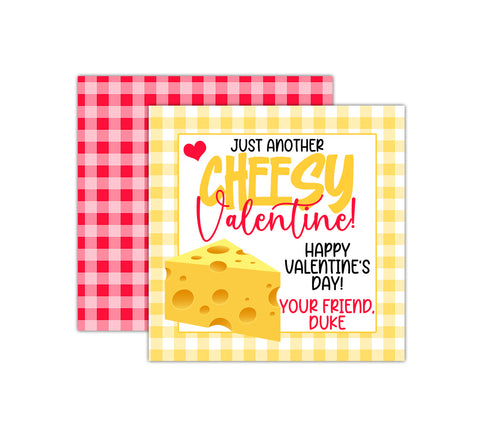 Personalized Cheesy Valentine's Day Tags, Valentine Cards