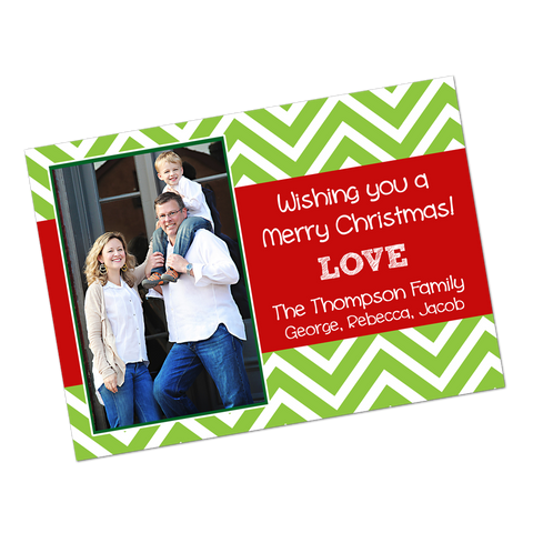 Chevron Stripe Digital Holiday Invitation