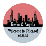 Chicago Skyline Personalized Sticker Wedding Stickers - INKtropolis