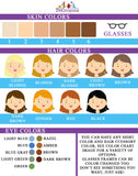Personalized Custom Girl Character Plate, Bowl, Mug, Placemat Set - Choose Your Pieces