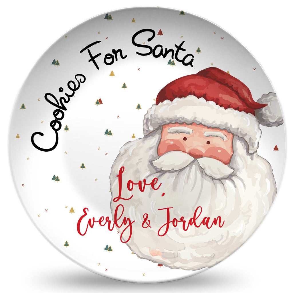 Personalized Cookies For Santa Plate